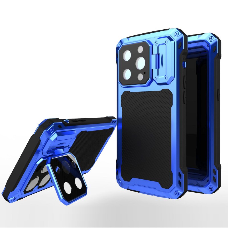 Magnetic Adsorption Full Coverage Invisible Stand Phone Case with Lens Protection